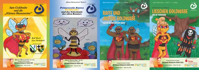 Bild von 4 Büchern über Bienen
