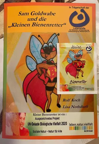 Bild vom Buch Sam Goldwabe und die "kleinen Bienenretter"
